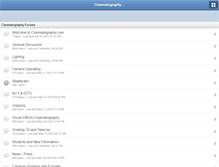 Tablet Screenshot of cinematography.com